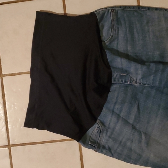 Liz Lange Maternity Jeans Womens Size S Jeggings Distressed Denim - Picture 3 of 12